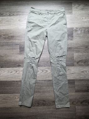 ASOS Men's Distressed Olive Khakis